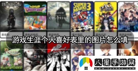 游戲生涯個人喜好表怎么制作