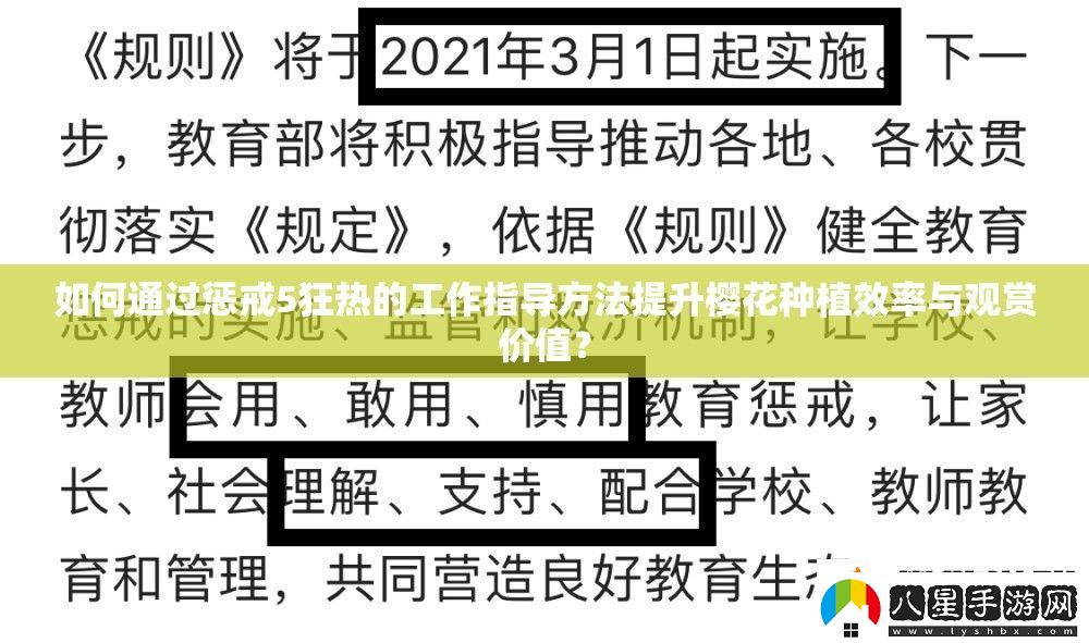 如何通過懲戒5狂熱的工作指導(dǎo)方法提升櫻花種植效率與觀賞價(jià)值