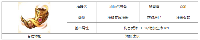 第七幻域加拉爾號(hào)角神器屬性及獲取方法一覽