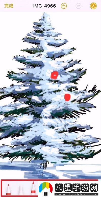 蘋(píng)果手機(jī)畫(huà)圣誕樹(shù)教程